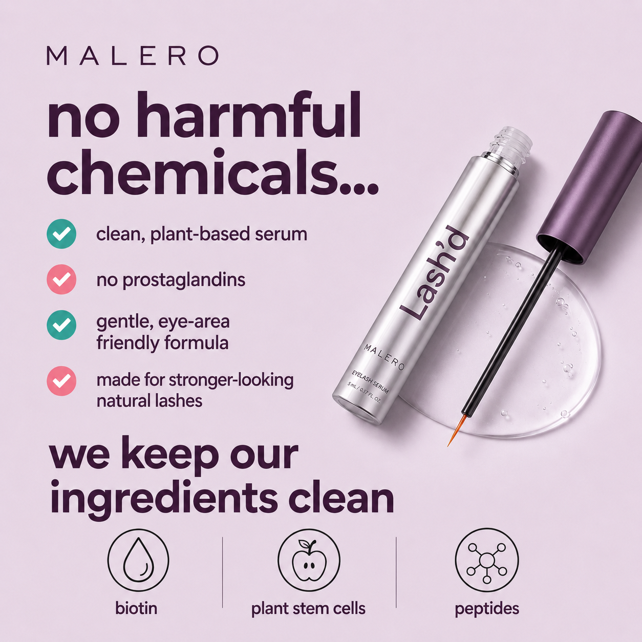 Lash'd™ Eyelash Growth Serum